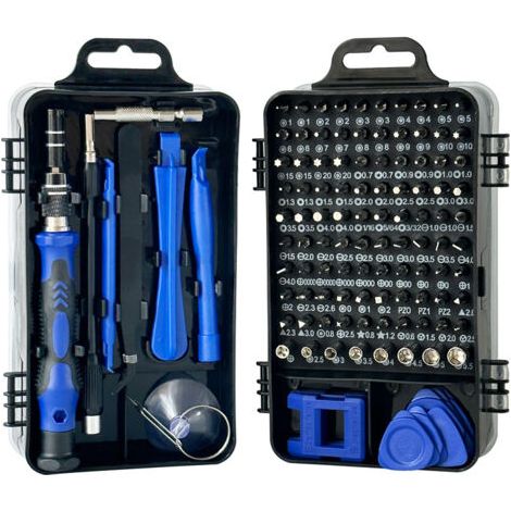 115-in-1 Mini-Präzisions-Schraubendreher-Set (Blau), Präzisions-Schraubendreher-Set für Waschmaschine, Klimaanlage, Kühlschrank, Elektroauto (1/5)