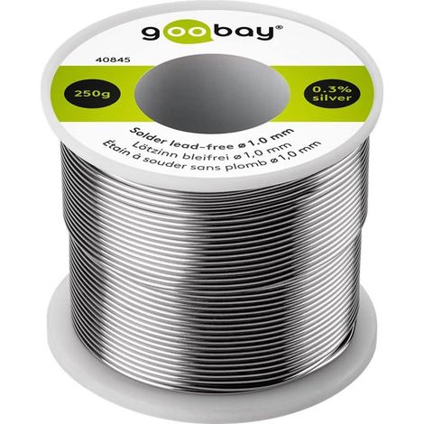 40845 Bobine d'étain à souder sans plomb Goobay 1mm 250g