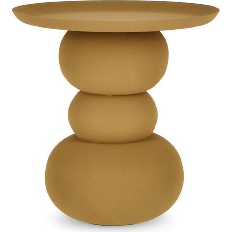Table basse ronde design en métal coloré D41 - PILAR (1/5)