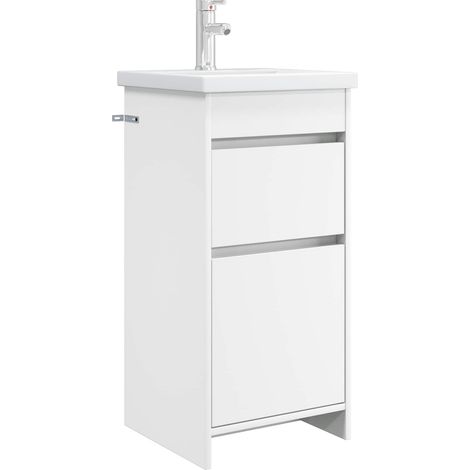 vidaXL Mobile da bagno con lavabo Bianco 42 x 40 x 84,5 cm