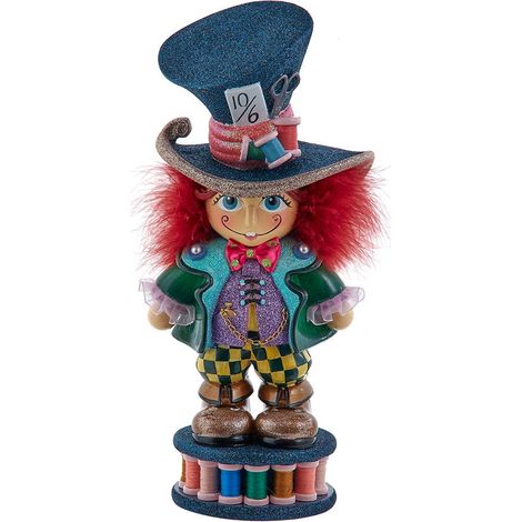 DISNEY Decorazione Statua Schiaccianoci Il Cappelaio Matto Hollywood Nutcrackers 33 cm