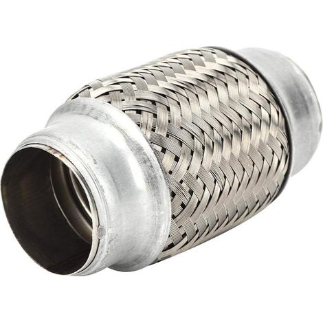 Tuyau flexible d'échappement, 38x102mm 1.5x4in tuyau flexible d'échappement en acier inoxydable, bonne étanchéité à l'air Joint réparation Tube voiture accessoires (1/5)