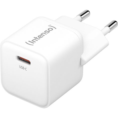 Intenso Power Adapter USB-C GAN/7803022 Universale AC Ricarica Rapida Bianco (1/4)