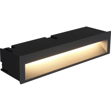 Luminaires d'Extérieur à LED 3W 3000K Blanc chaud Encastré IP65 Lumière d'Escalier pour Escaliers Salle de bain Jardin Couloir Marches, Aluminium, Gris foncé