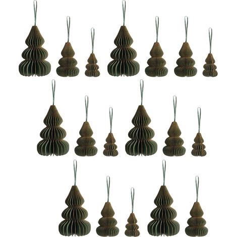 Weihnachtsbaumschmuck 19er Set ORKLA Papier Grün (1/5)