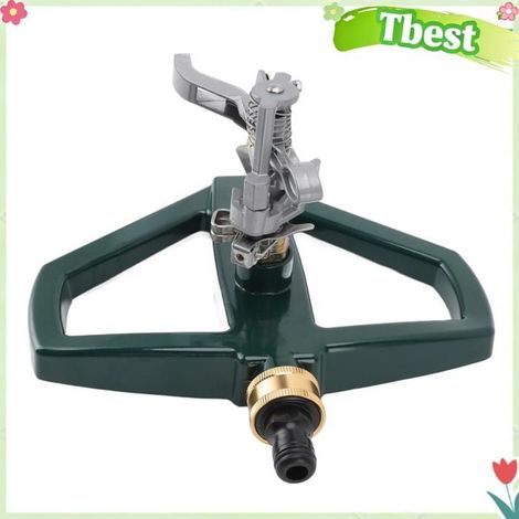 Tbest arroseur rotatif à 360 degrés Arroseur rotatif pour pelouse de cour, Rotation à 360 degrés, couverture piscine moteur Argent (1/5)