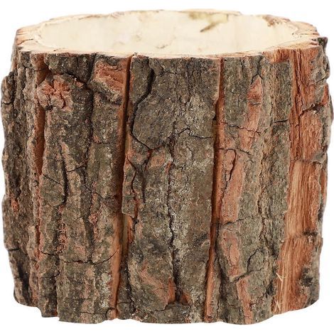 Seau à fleurs de style campagnard, jardinière en bois, porte-fleurs pour la maison et le bureau-9.00X8.00X8.00CM (1/3)