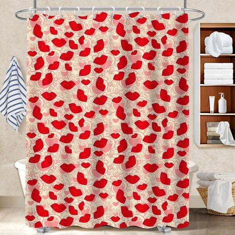 Rideau de bain imprimé polyester 180x180 décoratif rideau imperméable pour solution pour angle difficile (1/5)
