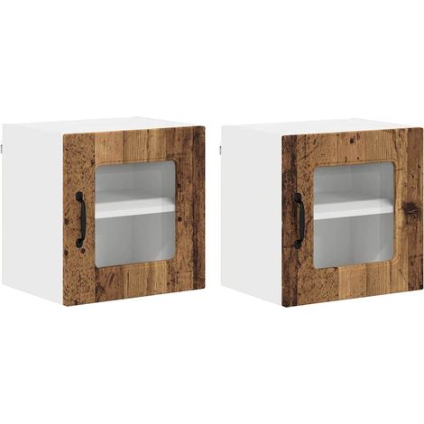 Meuble mural de cuisine,Armoire de cuisine 2 pcs Bois Ancien 40 x 31 x 40 cm CFW17908 (1/5)