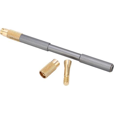 Poignée de grattoir universelle en alliage d'aluminium, antidérapante, Double tête ergonomique avec loquet en laiton gris (1/5)