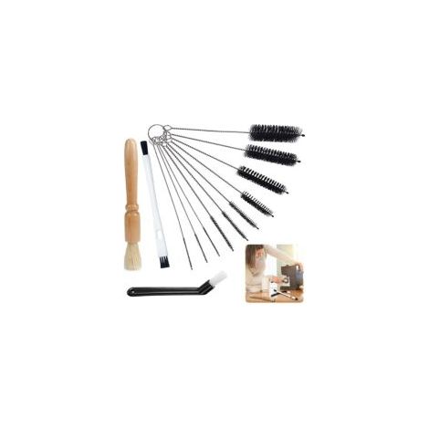 Juego de 13 cepillos de limpieza para máquinas de espresso - Cepillos de limpieza Crezuo para máquinas de café - Cepillo de limpieza para máquinas de espresso - Herramienta para el hogar, la cocina y 