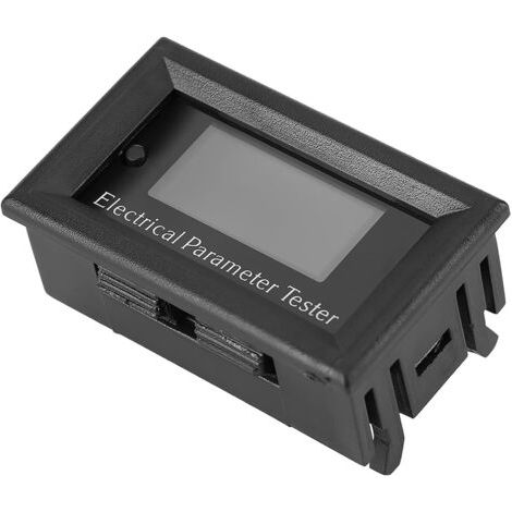 Voltmètre OLED multifonctionnel, testeur de capacité de batterie, compteur de paramètres électriques 7 en 1, adapté à la surveillance automobile et de batterie (100V/10A, blanc). (1/5)