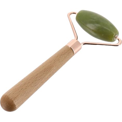 Rullo per massaggio viso in legno di giada - verde naturale - Tendance (1/3)