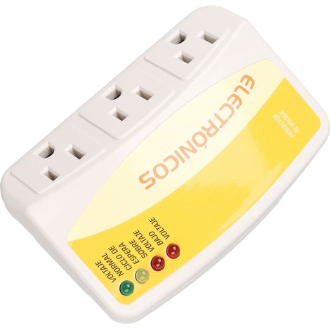Multiprise parafoudre à 3 prises avec protection contre les surtensions et les surcharges, prise américaine, 120 V, 1440 W, pour appareils électroménagers (1/5)