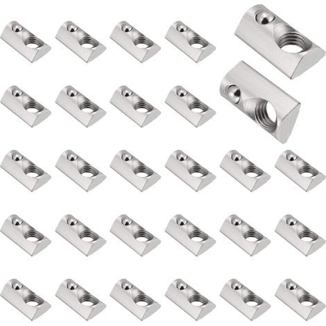 Pack of 30 M8 T-Slot Nuts 40 Series Stainless Steel M8 Thread  Carbon steel sliding nut with centring bar for swivelling mounting material slot nut M8 (1/5)