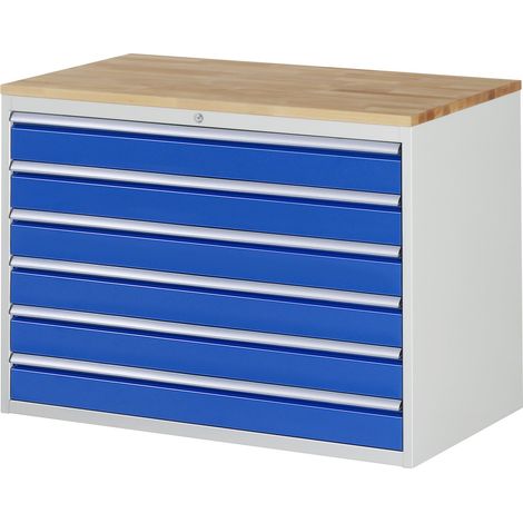 Rau Schubladenschrank Buche-Top und 6 x Schubl.-XXL 6x120mm (1/5)
