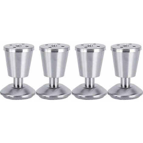 Ensemble de pieds de meubles réglables en acier inoxydable (4 pièces) pour armoires et canapés (1/5)