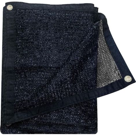 Filet d'ombrage noir à 40 % - idéal pour terrasses, jardins, tonnelles, abris de voiture, granges, etc. - 3,65 m x 3,65 m, noir (1/5)