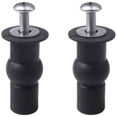 2 pezzi di fissaggi per cerniere del sedile del WC, cerniere cieche, foro di montaggio, vite in gomma espandibile, compatibili con tutti i WC (14 mm)