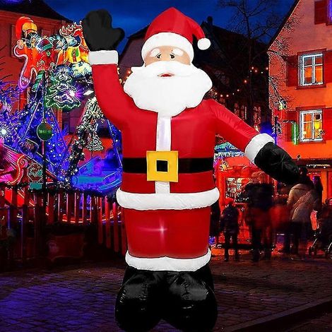Aufblasbarer, leuchtender Weihnachtsmann – LED-Leuchtdekoration für draußen – Riesige Partydekoration für Silvester 2023 (1/4)