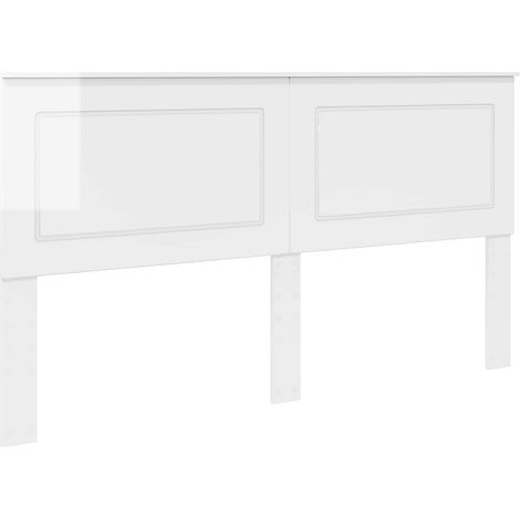 Tête de Lit Armoire de Tête de Lit - Blanc brillant 180 cm Bois d'ingénierie fr21235 (1/5)