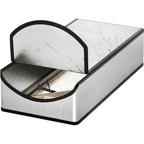 Housse d'isolation pour escalier de grenier, isolation de porte de grenier à économie d'énergie, réfléchit 95 % de la chaleur rayonnante, accès facile grâce à la fermeture éclair, 63,5 x (1/5)