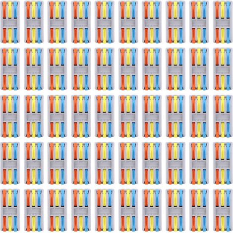 50 pieces 1128AWG PCT-2-3 electrical cable conductor junction block quick wiring connector,