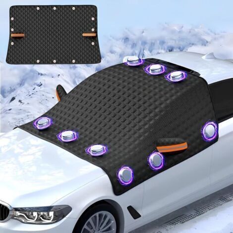 Car Windshield Cover, Foldable Winter Protection, Anti Frost Car Cover, Car Sun Shade, Universal For Anti Frost Snow Anti Ice UV Sun Protection, 230145cm, Black (1/4)
