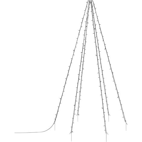 Rideau extérieur 192 LED blanc chaud spécial pour arbres (1/5)