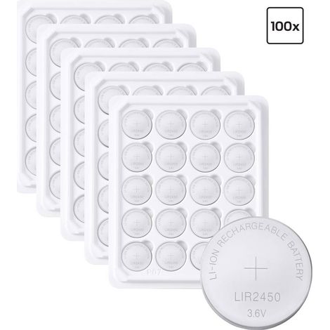 VOLTCRAFT Pile bouton rechargeable LIR 2450 lithium 120 mAh 3.6 V 100 pc(s) (1/3)