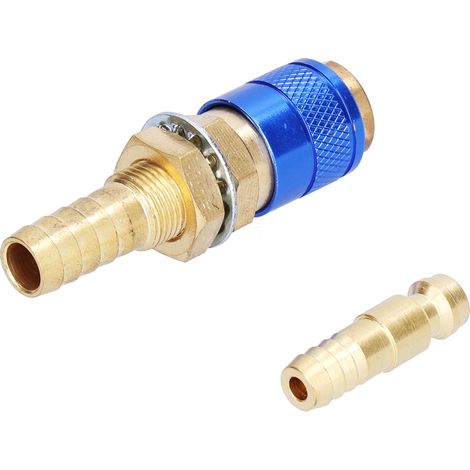 Raccord rapide en laiton pour torches de soudage TIG et postes à souder M10, bleu (1/5)