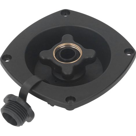 Ortviai Robinetterie murale pour camping-car, caravane ou bateau – Entrée d’eau régulée avec raccord rapide noir