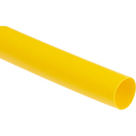 Gaine thermorétractable RS PRO, Dia. 9.5mm Jaune rétreint 3:1, 1.2m ( Prix pour 1 ) (1/2)