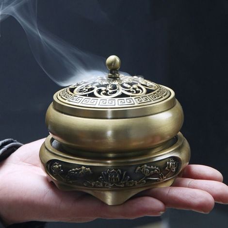 Porte-Encens - Encensoir En Alliage Métallique - Pour Maison Salon Chambre Yoga Thé - 1 Set