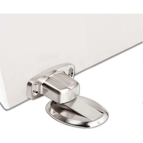Butée de porte magnétique robuste en métal, avec vis auto-adhésives dissimulées 3M pour fixation au sol. (1/5)