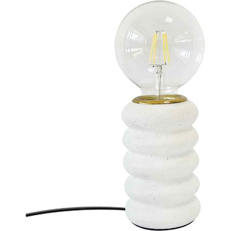 Lampe à poser en céramique blanche