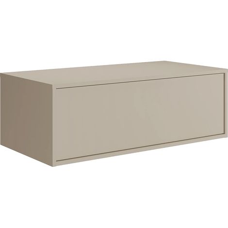 Mobile sotto lavabo sospeso - Colore beige - 94 cm - TEANA II (1/4)