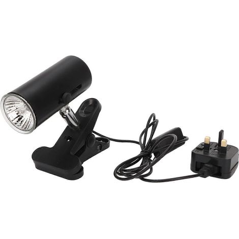 Ampoule UVA UVB 50W à spectre complet pour reptiles, lampe chauffante avec pince pour bain de soleil et amphibiens. (1/3)