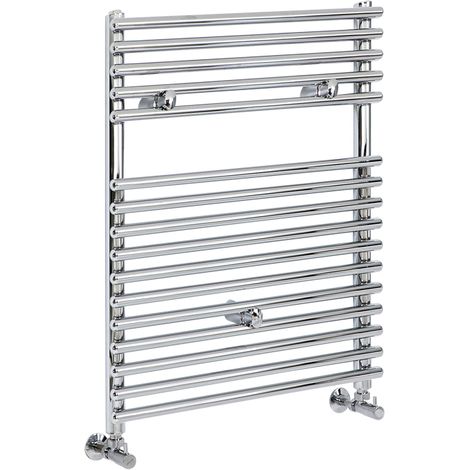 Milano Arno Chrome Bar On Bar Heated Towel Rail Radiator - 730mm x 450mm (1/4)