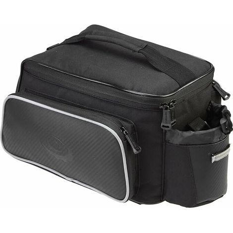 Bicycle Luggage Carrier Bag Multifunctional Waterproof Bike Seat Bag Outdoor Bike Basket Piggyback Bicycle Bag Black (1/4)