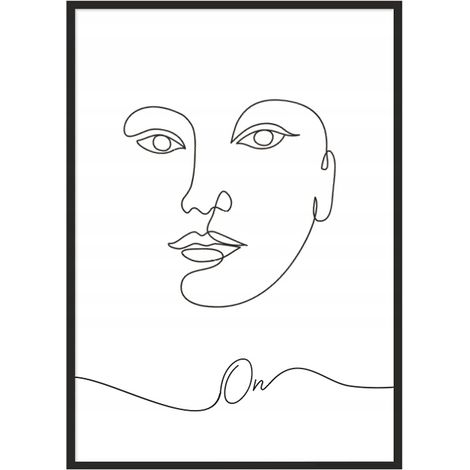 POSTER FOTOGRAFICO IN CORNICE 53x73 cm Line art su P741 (1/4)