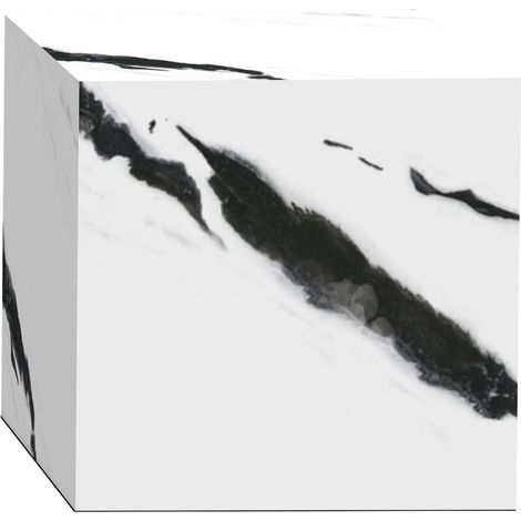 Mobilier Deco – Table basse carrée en marbre d'ingénierie blanc et noir – Dimensions 80x80cm – Style moderne pour salon – Design épuré et élégant (1/3)