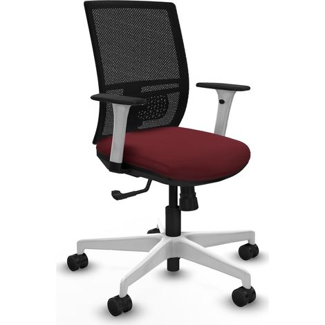 Chaise de bureau piqueras y crespo Yunquera blanc coussin épais (1/2)
