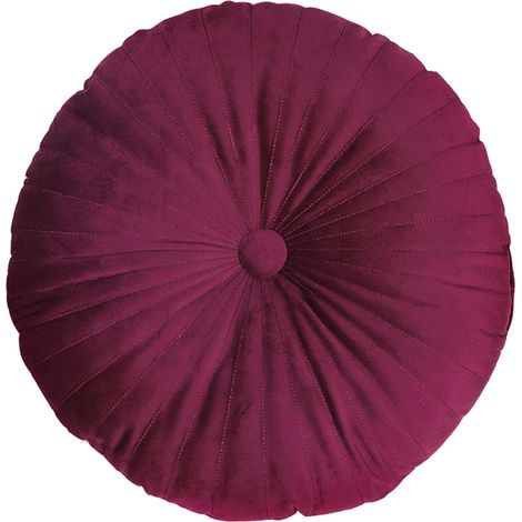 Tapis de sol rond en peluche de citrouille, tatami épaissi en peluche, tapis de chaise de bureau (rouge vin) (1/5)