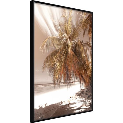 Affiche Murale Encadrée "Paradise in Sepia" 40 x 60 cm Noir