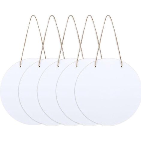Set aus 5 runden 25 cm (10 Zoll) großen Türhalterungen für Sublimationsdruck, hergestellt aus weißer Hartfaserplatte (siehe Foto). (1/5)