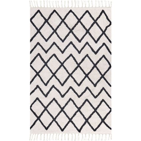 Teppich ELDES Beige 160 x 230 cm Baumwolle (1/5)