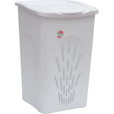 PORTABIANCHERIA 'TRAFORATO' Lt. 50 cm 37 x 37 x H 56 bianco