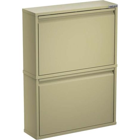 [GEBRAUCHT] B-Ware Paplet Schuhschrank Aufbewahrung Gelb Grau Handtuchschrank 685x500x150mm (1/2)
