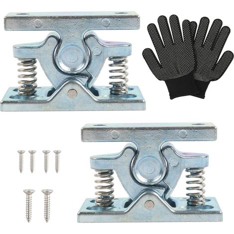 Loquets de porte à double rouleau silencieux, utilisation à la main pour maisons, véhicules, garages et loquets d'armoire (1/5)